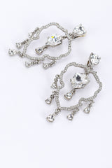 Oscar de la Renta Crystal Frame Chandelier Earrings detail @recess la