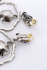 Oscar de la Renta Crystal Frame Chandelier Earrings signature @recess la