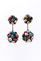 Oscar de la Renta Rainbow Disco Ball Drop Earrings @recess la