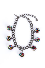 Oscar de la Renta Rainbow Disco Ball Necklace front @recess la