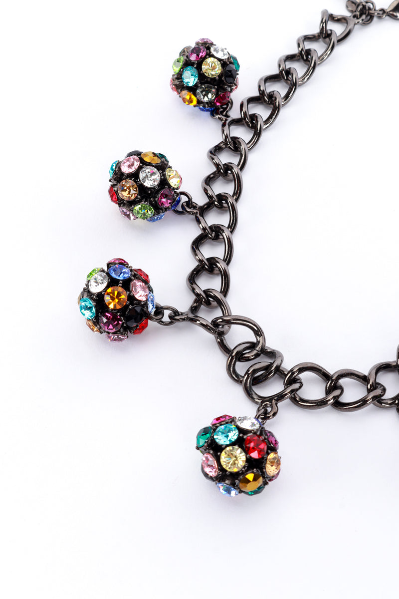 Oscar de la Renta Rainbow Disco Ball Necklace detail @recess la