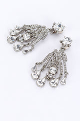 Oscar de la Renta Crystal Plume Chandelier Earrings detail @recess la