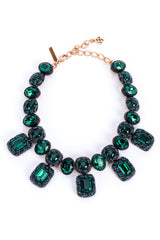 Oscar de la Renta Crystal Gum Drop Collar Necklace @recess la