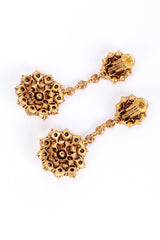 Oscar de la Renta Yellows Crystal Flower Burst Drop Earrings back @recess la