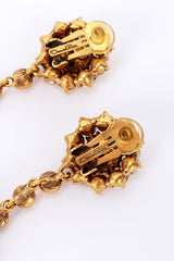 Oscar de la Renta Yellows Crystal Flower Burst Drop Earrings signature @recess la