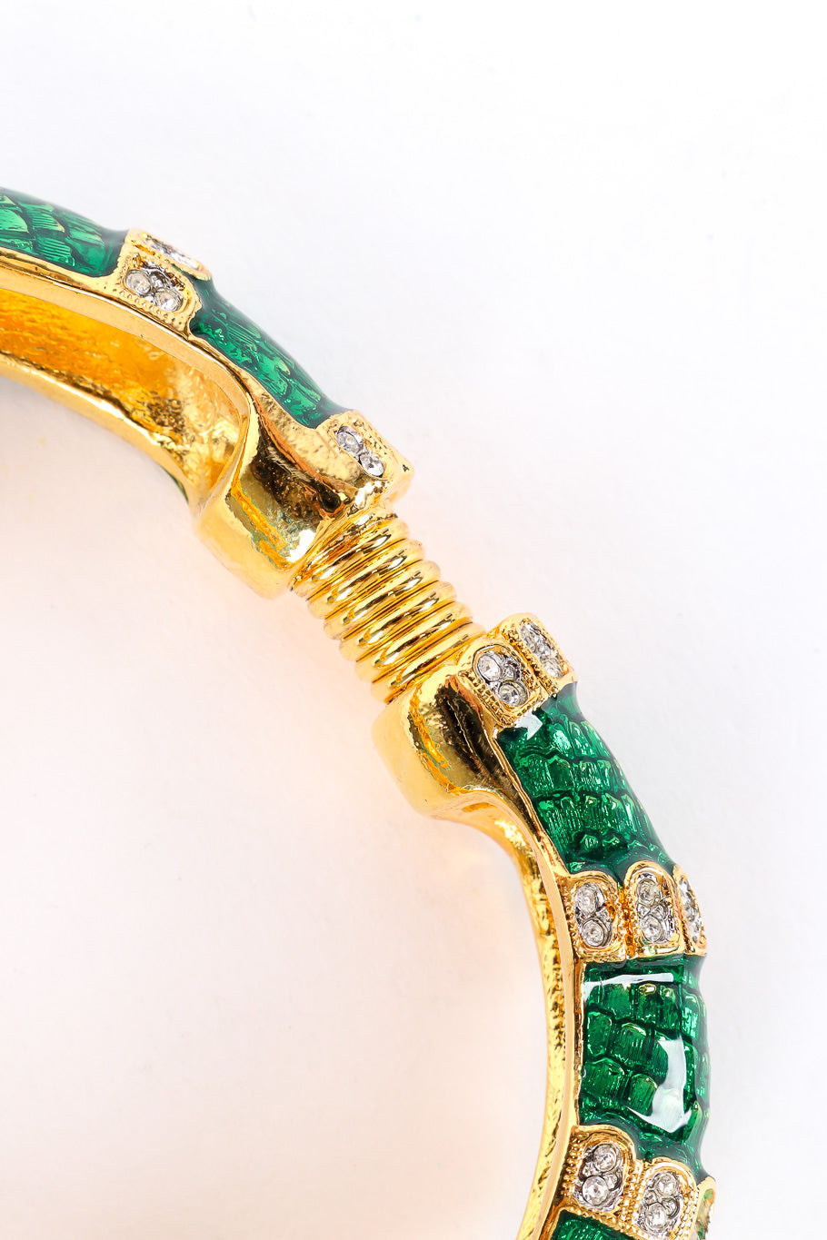 Dragon bracelet by Kenneth Jay Lane on white background spring clasp @recessla