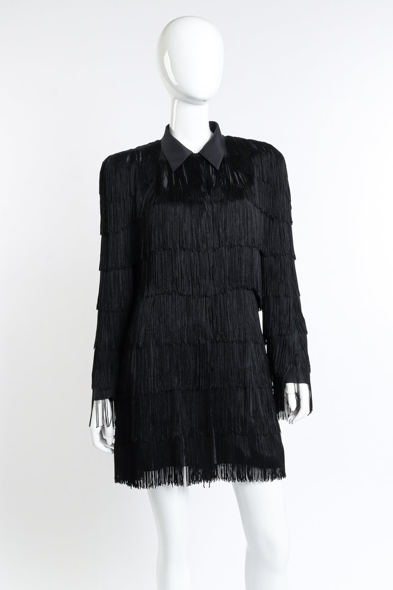 Norma Kamali Fringed Shirt Jacket on mannequin @RECESS LA