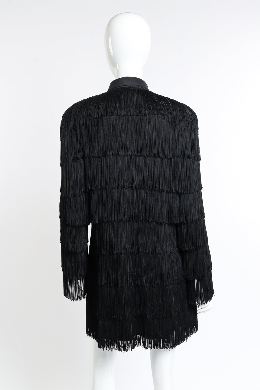 Norma Kamali Fringed Shirt Jacket back mannequin @RECESS LA