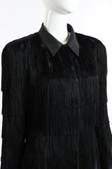 Norma Kamali Fringed Shirt Jacket detail mannequin @RECESS LA