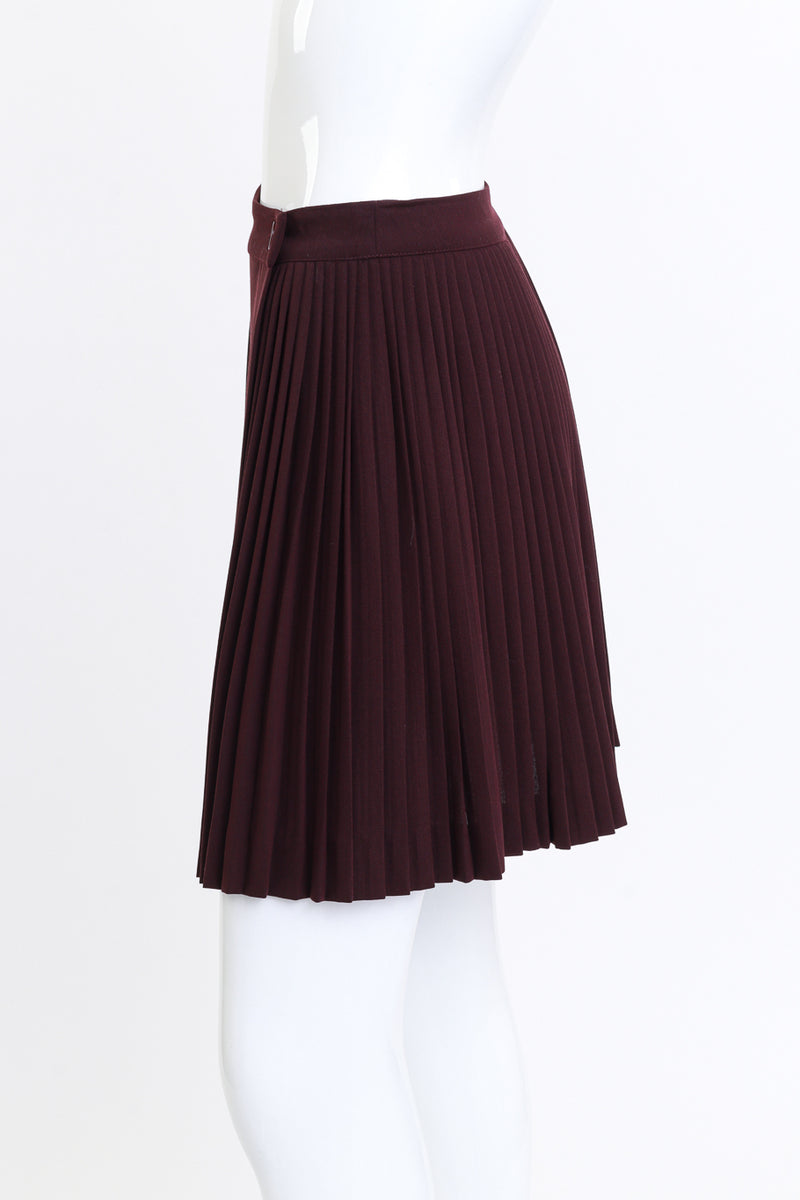 Future Ozbek Stripes & Pleats Woollen Skirt Set mannequin @RECESS LA