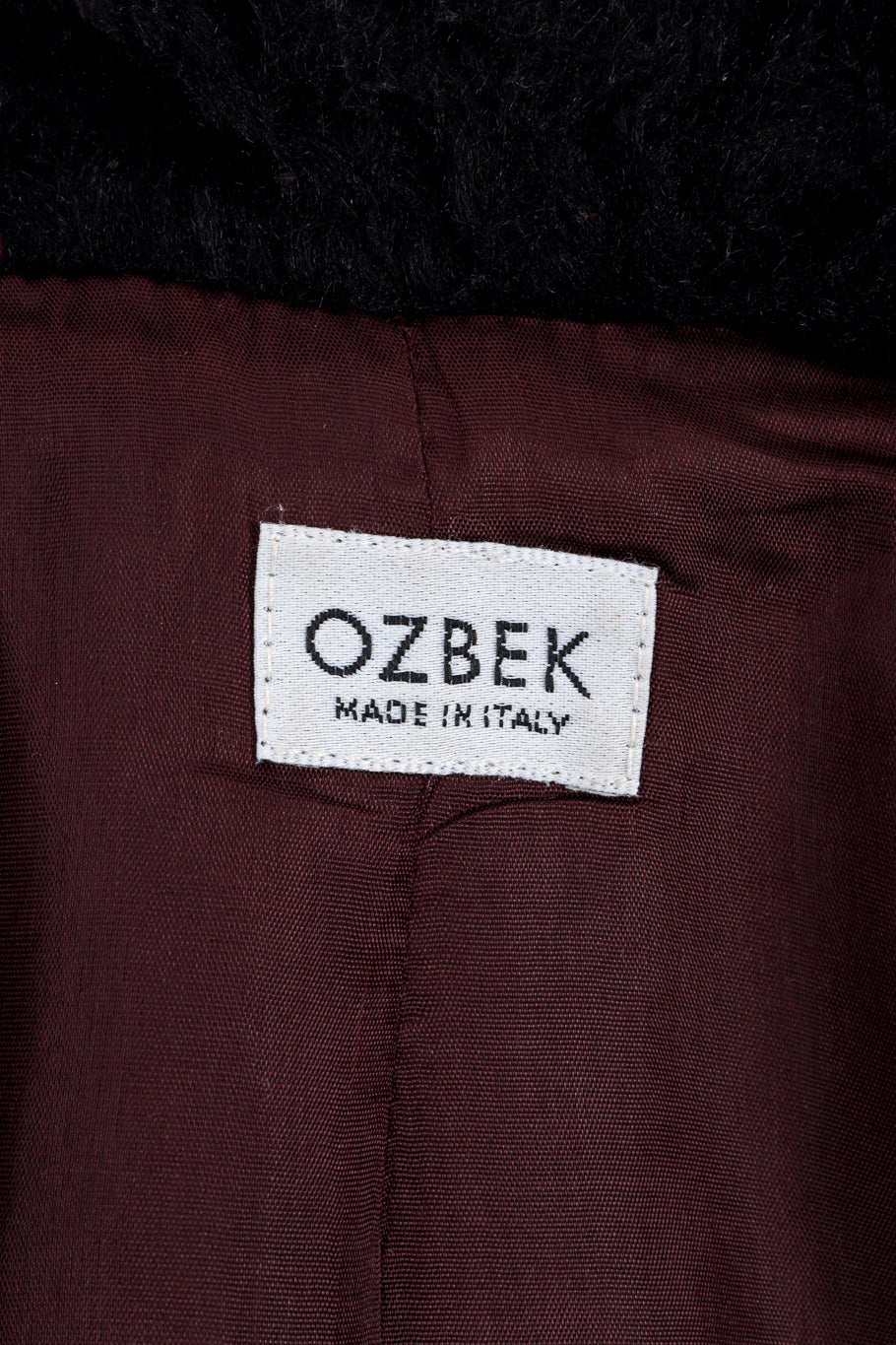 Vintage Ozbek Fur Trim Tapestry Coat signature label @recess la
