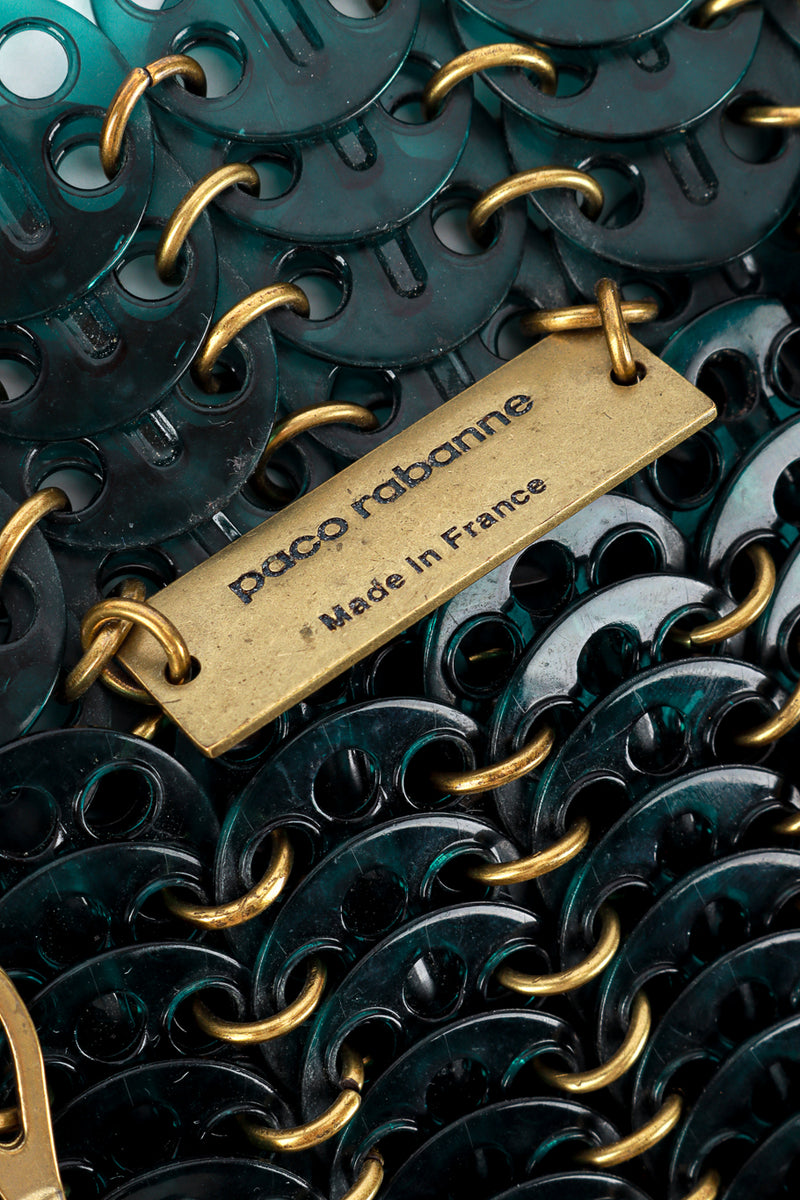 Paco Rabanne Green & Gold "Nano 1969" Handbag cartouche @RECESS LA
