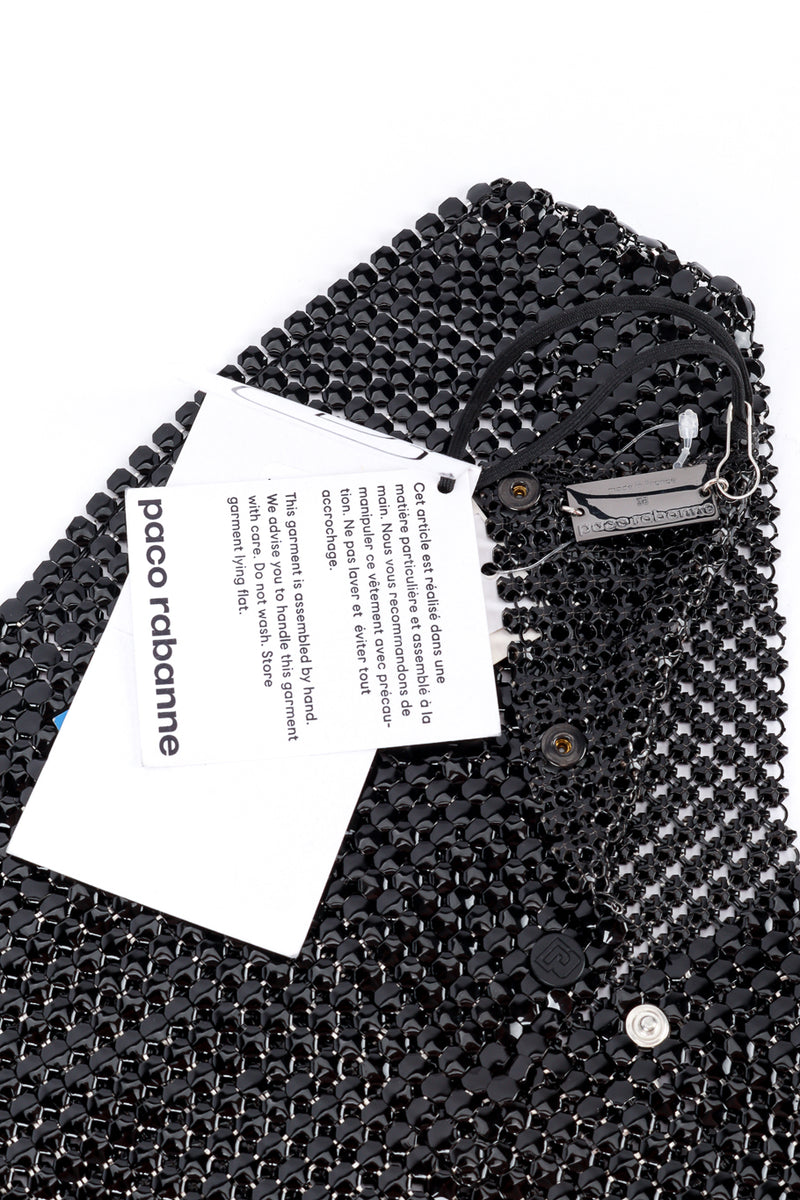 Paco Rabanne Racer Front Chainmail Dress hangtag @recess la
