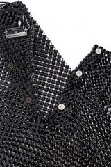 Paco Rabanne Racer Front Chainmail Dress back button closure @recess la