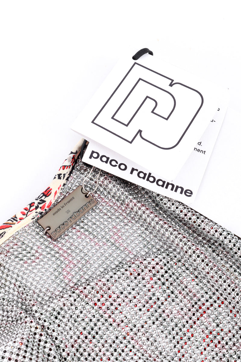 Paco Rabanne Metallic Paisley Dress label @RECESS LA