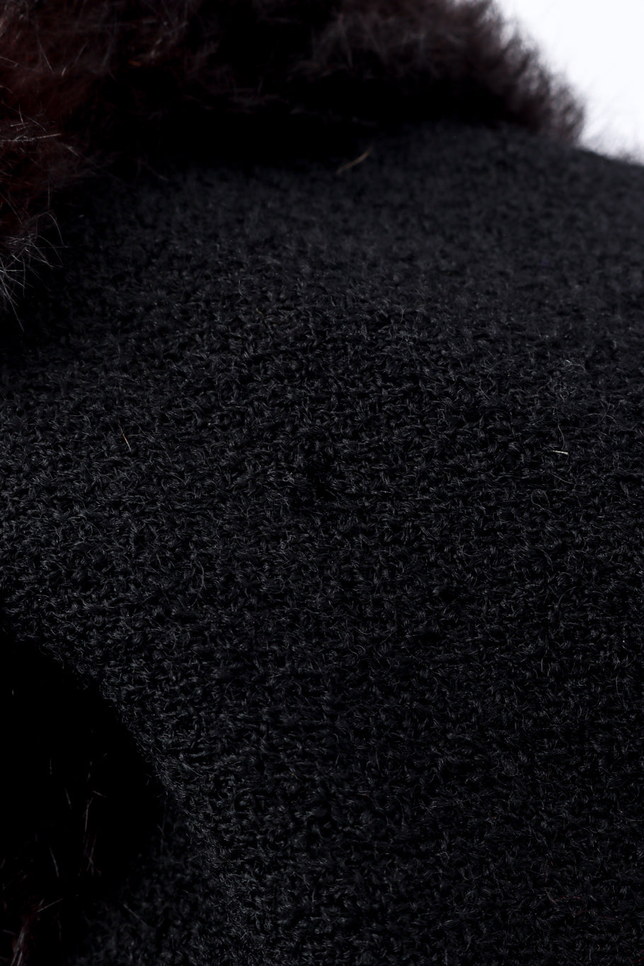 Vintage Pauline Trigere Cropped Fur Jacket small hole closeup @recessla
