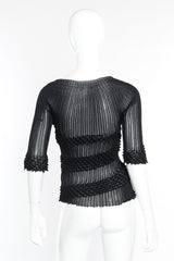 Pleats Please Issey Miyake Spike Pleat Top back view on mannequin @Recessla