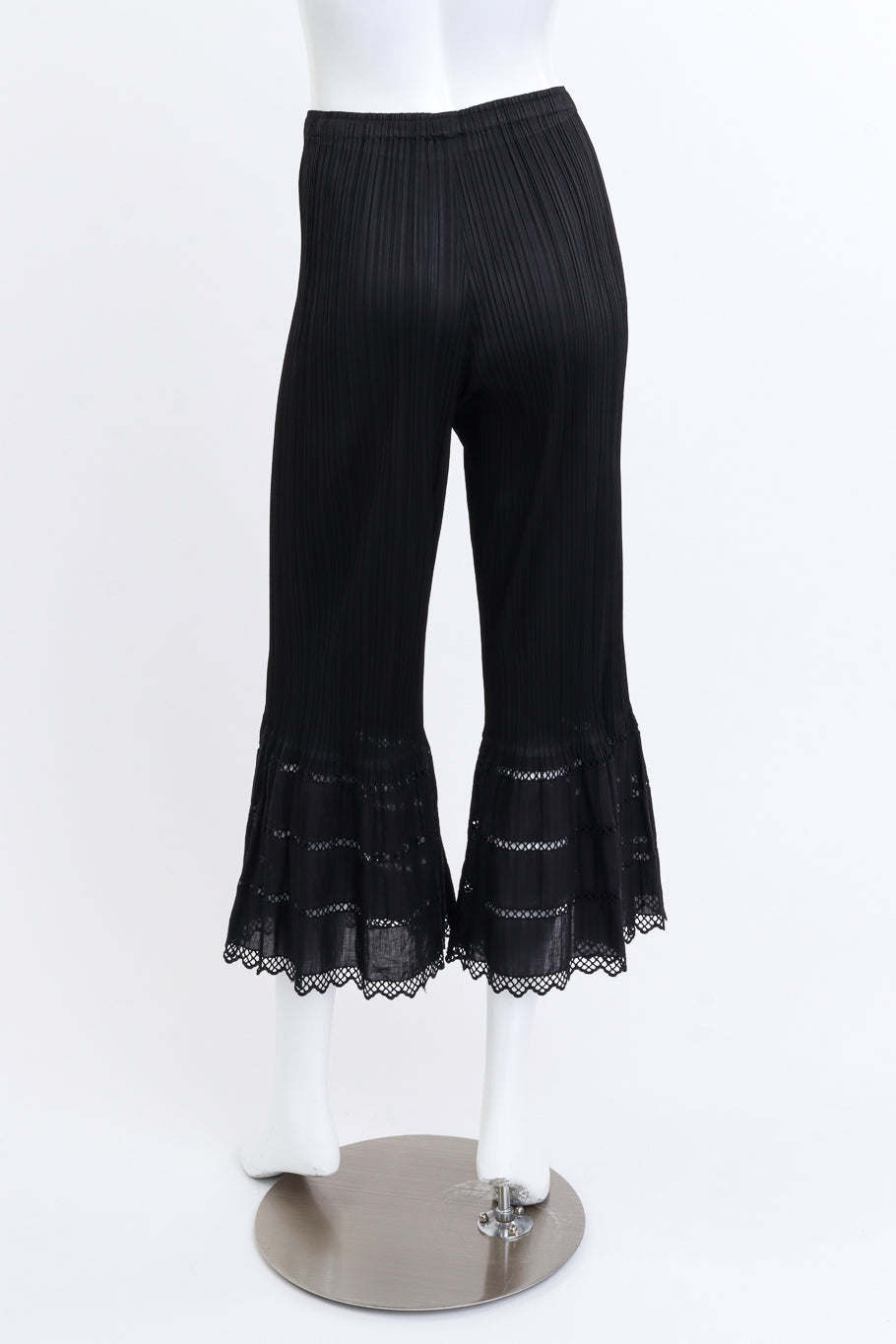 Issey Miyake Plissé Bell Bottom Capri Pants on mannequin @RECESS LA