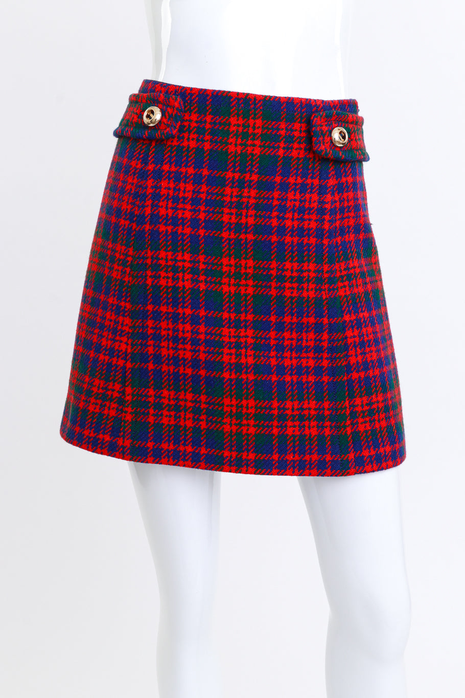 Houndstooth Plaid Mini Skirt by Prada @Recess LA