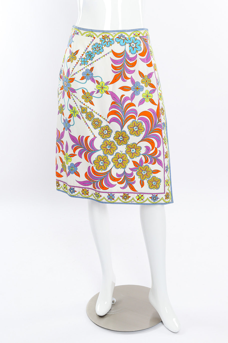 Vintage Emilio Pucci Buttercups A-line Skirt front view on mannequin @Recessla