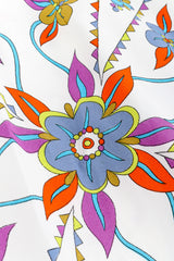 Vintage Emilio Pucci Buttercups A-line Skirt pattern closeup @Recessla