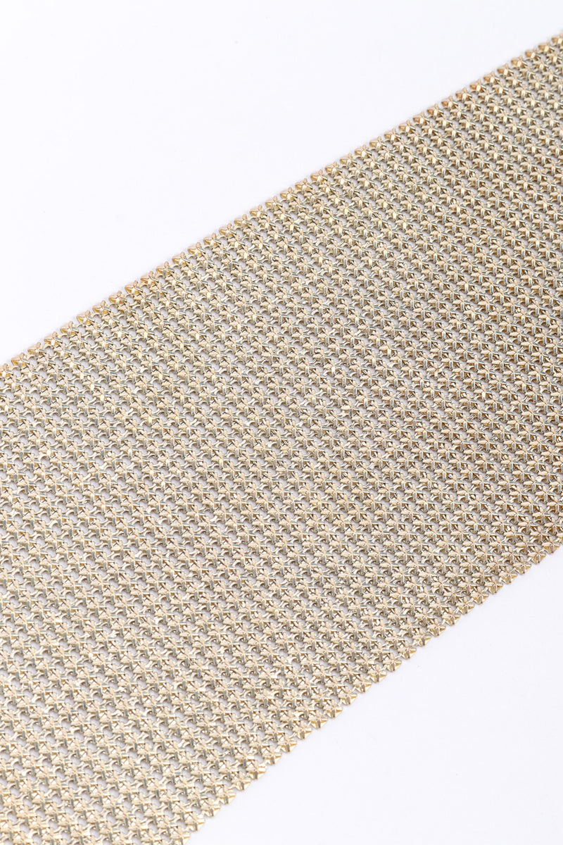 Vintage Paco Rabanne Silver Metal Mesh Necktie back side closeup @recessla