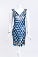 Paco Rabanne Plastic Diamond Link Dress front on mannequin @recess la