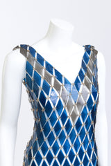 Paco Rabanne Plastic Diamond Link Dress front on mannequin closeup @recess la