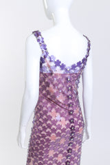 Paco Rabanne Plastic Flower Link Dress back on mannequin closeup @recess la