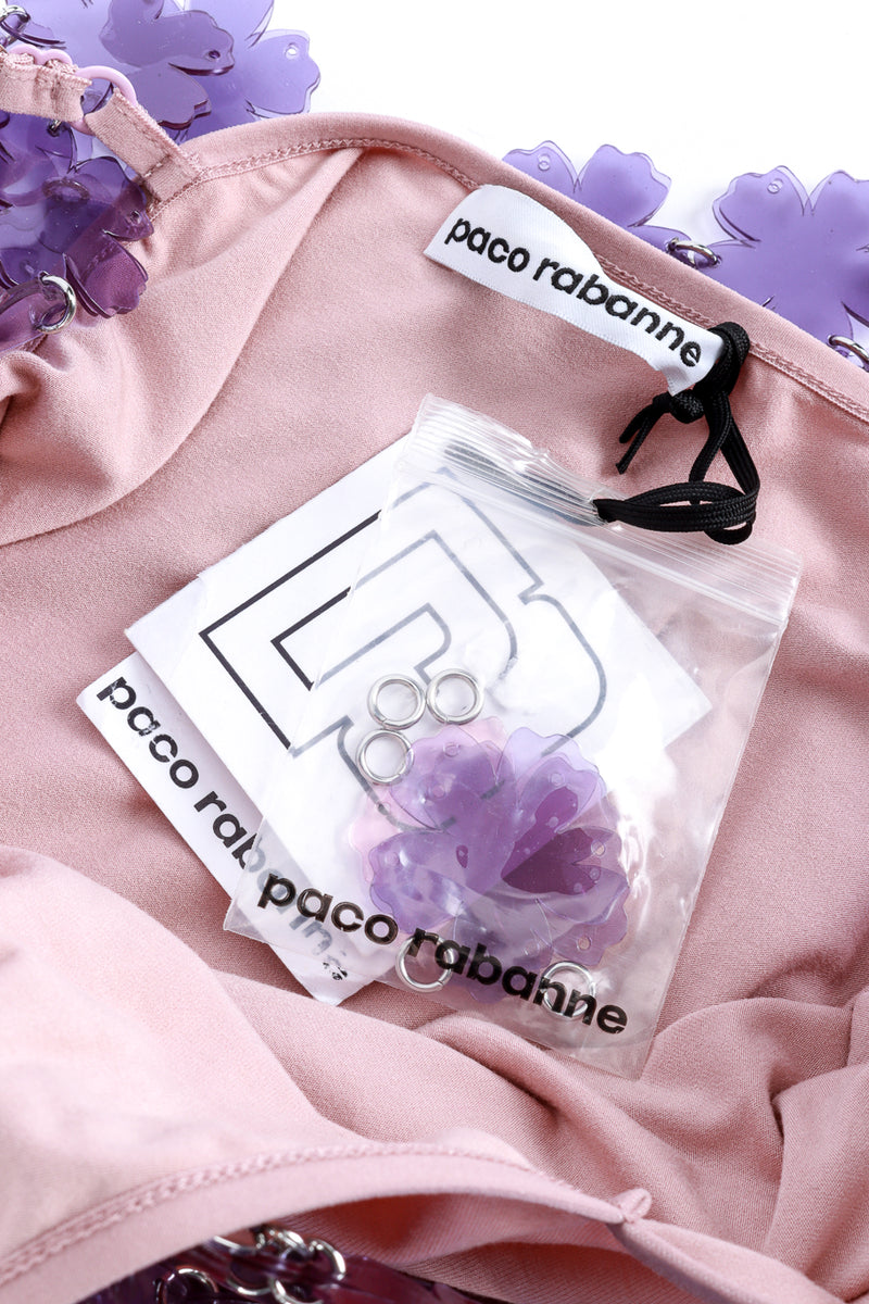 Paco Rabanne Plastic Flower Link Dress label @recess la