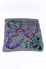 Jewel tone velvet scarf by Paco Rabanne flat lay full @recessla