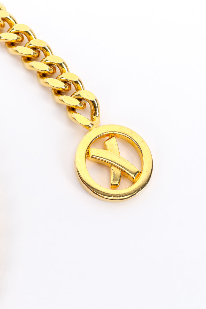 Vintage Paloma Picasso Triple X Chain Belt back of end charm @recess la