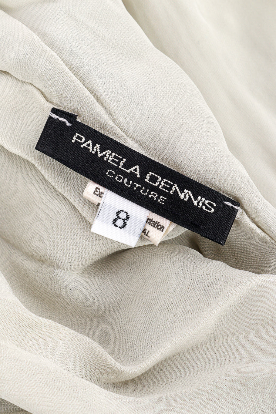 Vintage Pamela Dennis Strappy Metallic Sequin Dress signature label @recess la