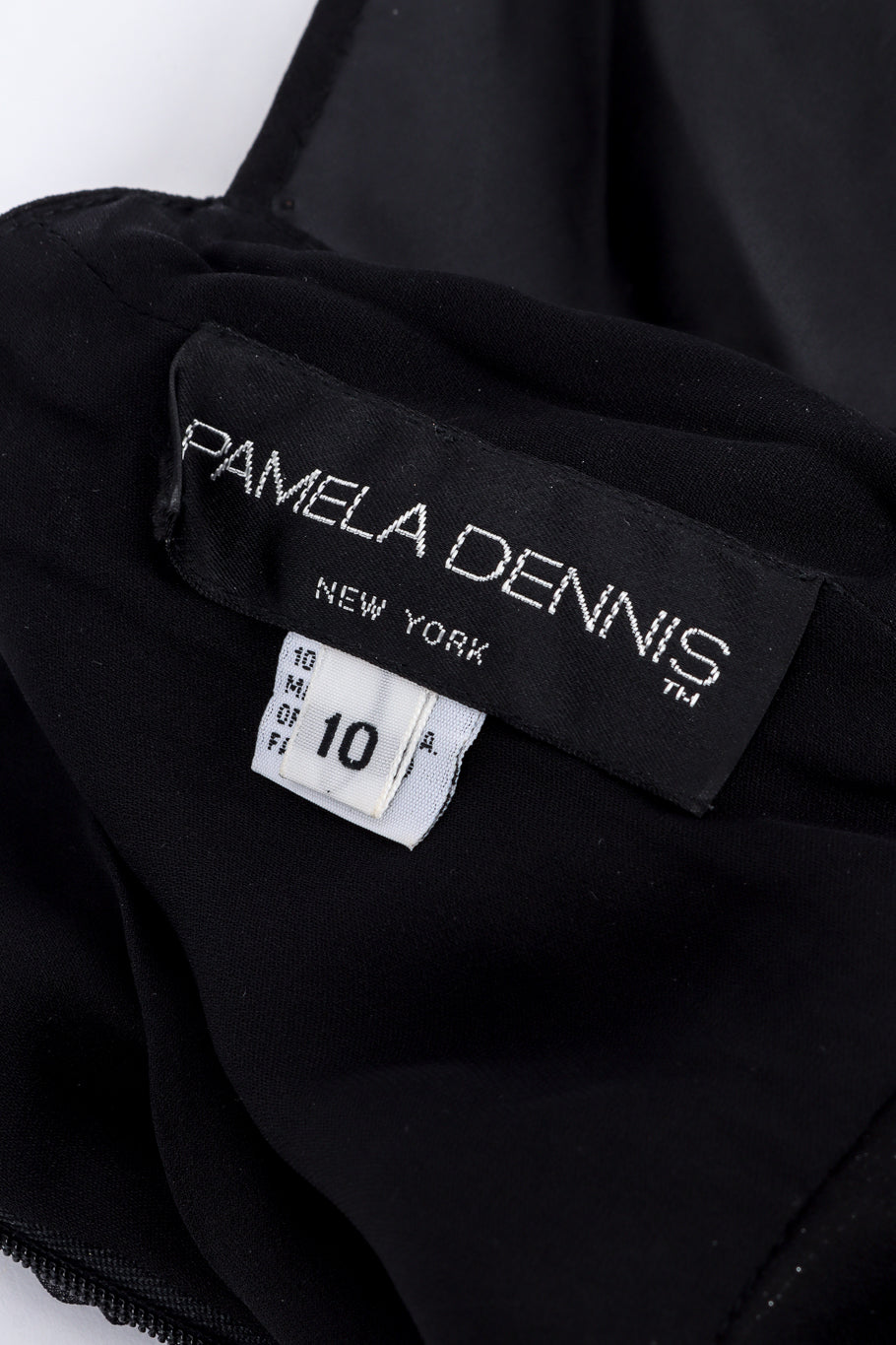 Vintage Pamela Dennis Strappy Metallic Animal Print Dress signature label @recess la