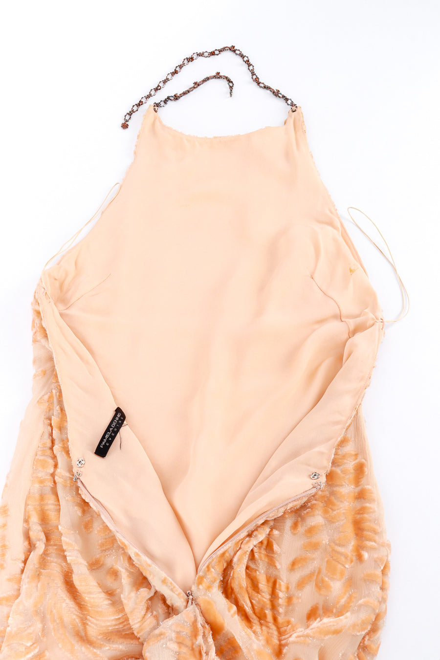 Vintage Pamela Dennis Botanical Burnout Chain Halter Gown – Recess