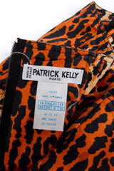 Vintage Patrick Kelly Strapless Leopard Bustier Dress label @recess la