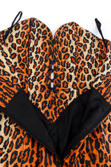 Vintage Patrick Kelly Strapless Leopard Bustier Dress back unzipped @recess la