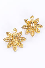 Vintage Marie Ferrá Pearl & Rhinestone Flower Earrings clips @RECESS LA