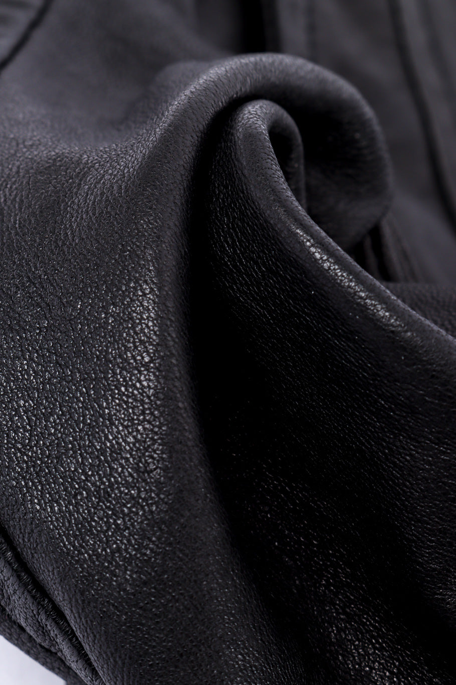 Pierre Balmain Ribbed Leather Moto Jacket leather closeup @Recessla