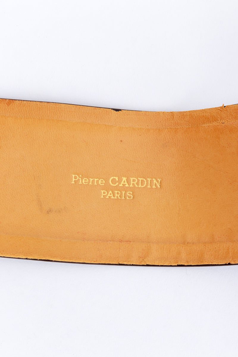 brown Sculptural Buckle Belt by Pierre Cardin stamp @recess LA