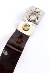 brown Sculptural Buckle Belt by Pierre Cardin bend @recess LA