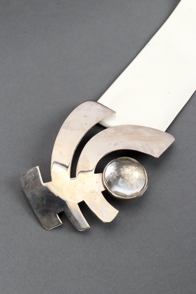 Sculptural Buckle Belt by Pierre Cardin buckle @recess LA