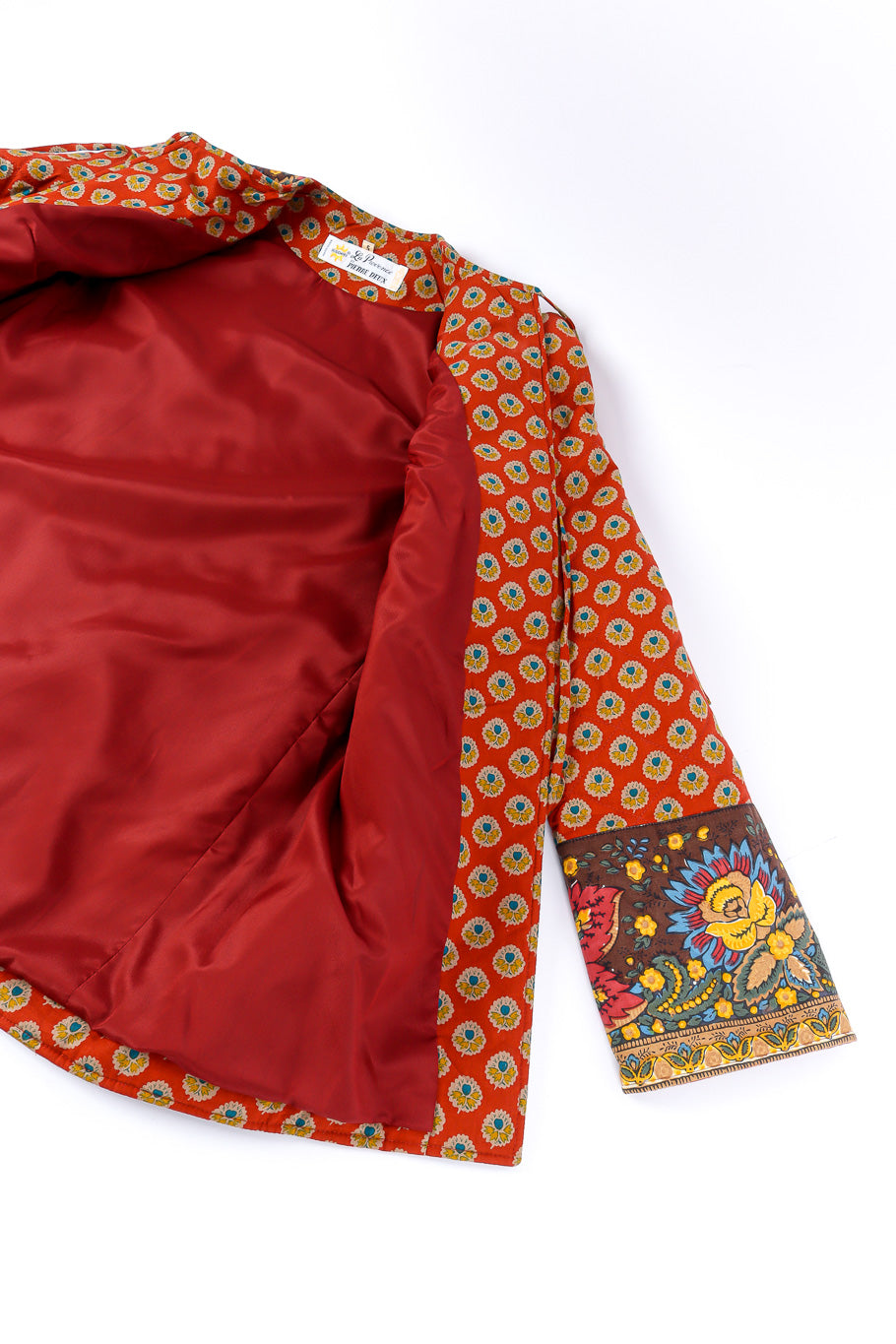 Batik print quilted jacket by La Provence flat lay lining @recessla