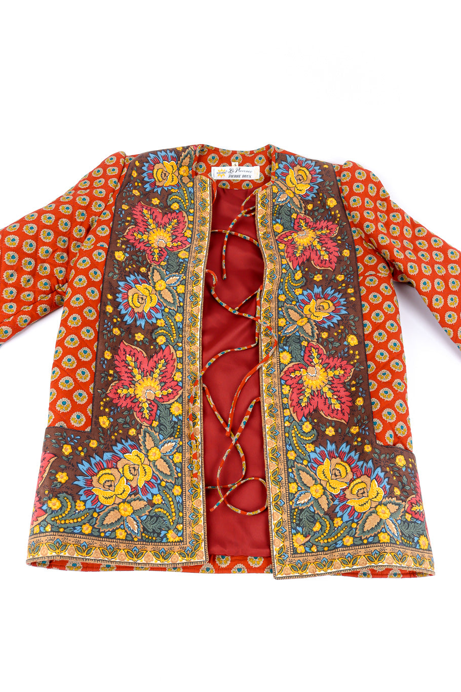 Batik print quilted jacket by La Provence flat lay @recessla