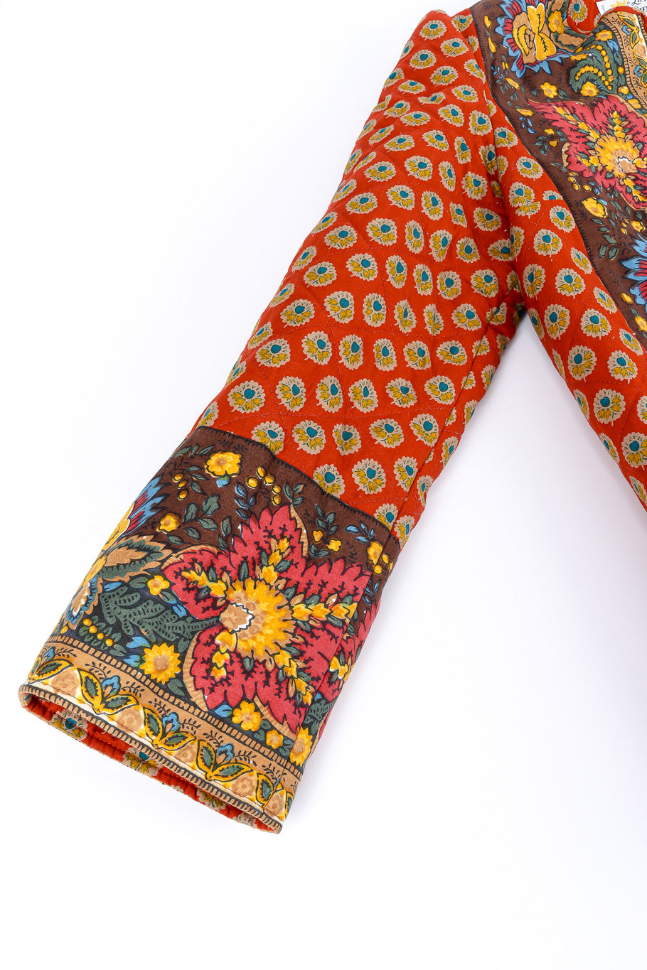 Batik print quilted jacket by La Provence flat lay sleeve @recessla