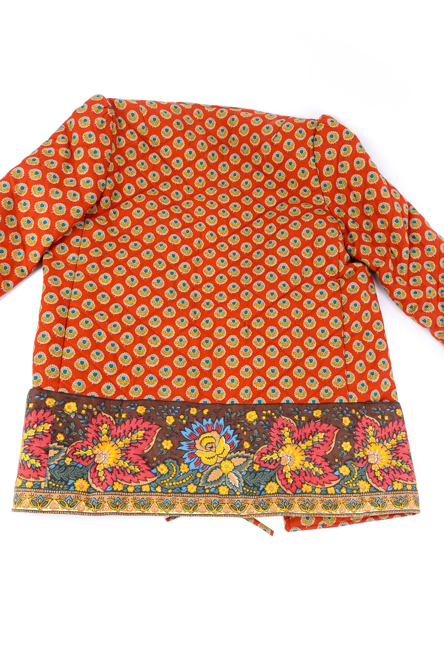 Batik print quilted jacket by La Provence flat lay back @recessla