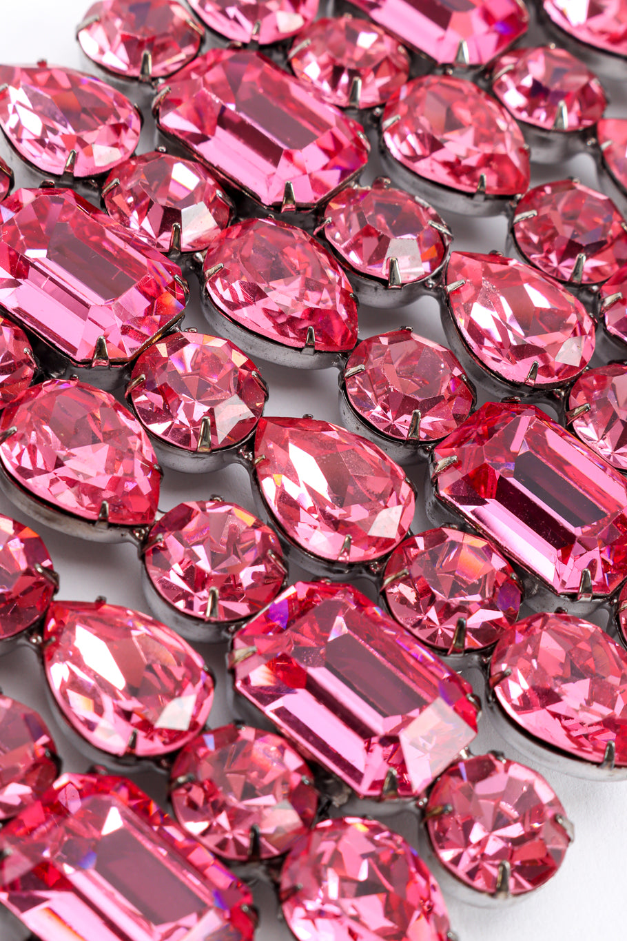 Vintage Marie Ferrá Wide Rose Crystal Bracelet crystal closeup @recessla