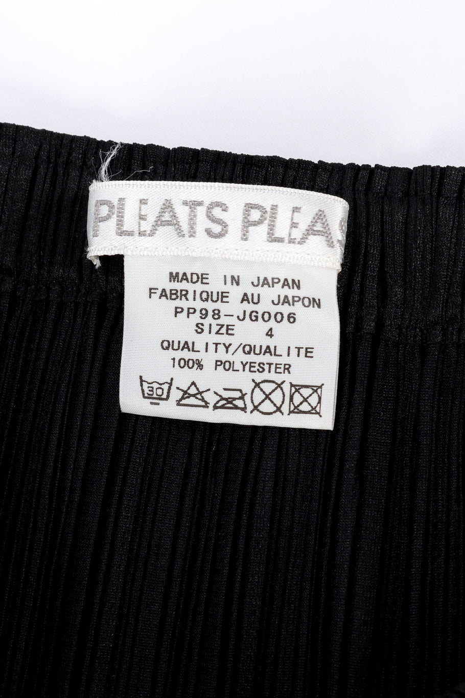 Issey Miyake Pleated Short Sleeve Top & Skirt Set label @RECESS LA