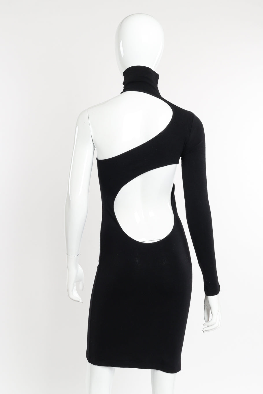 One-Shoulder Cutout Dress by Plein Sud on mannequin back close @recessla