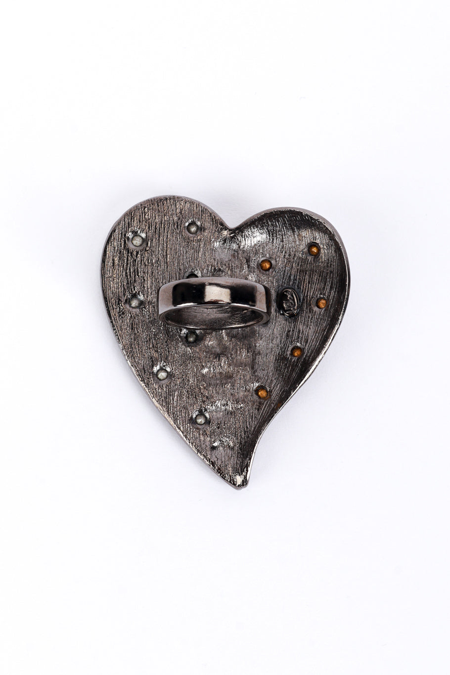 Vintage Hobé Jeweled Broken Heart Ring back @recess la